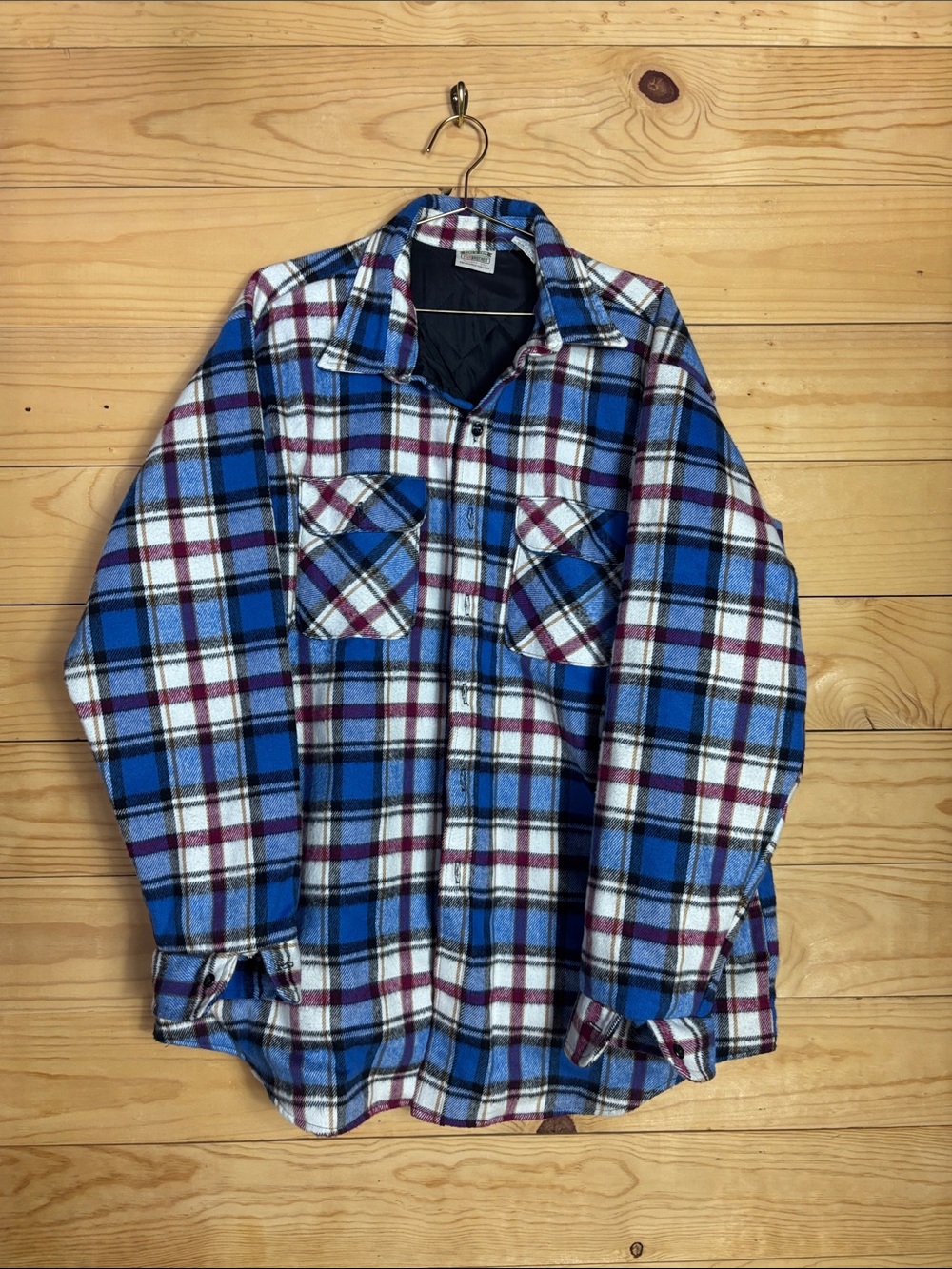 Vintage Five Brothers quilted flannel jacket 2XL